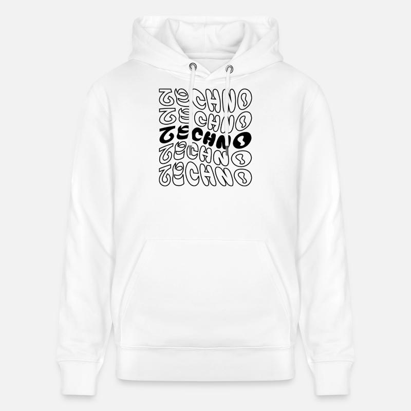 Conception de logo Techno wavy. - Sweat à capuche bio CRUISER Stanley/Stella Unisexe - blanc