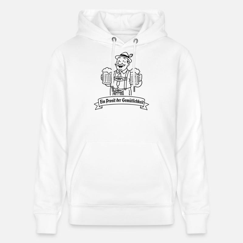 Herr Bier - Ein Prosit der Gemütlichkeit - Sweat à capuche bio CRUISER Stanley/Stella Unisexe - blanc