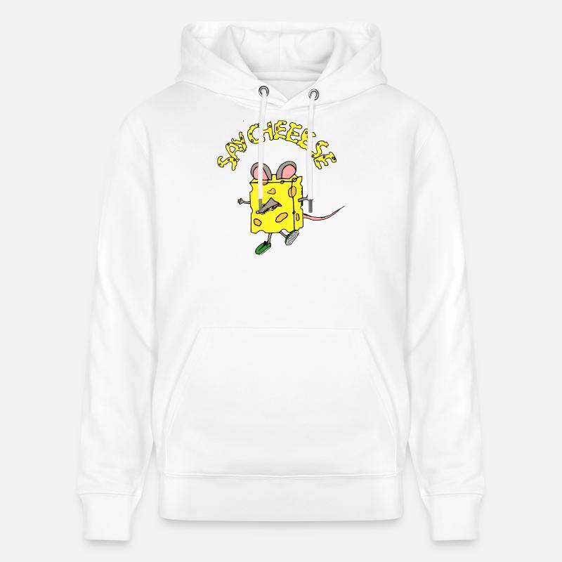 Héros fromage dans le style comic - Sweat à capuche bio CRUISER Stanley/Stella Unisexe - blanc