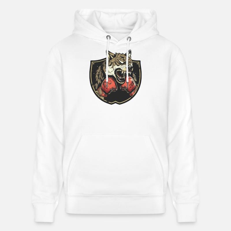 Wolf Boxer MMA - Sweat à capuche bio CRUISER Stanley/Stella Unisexe - blanc