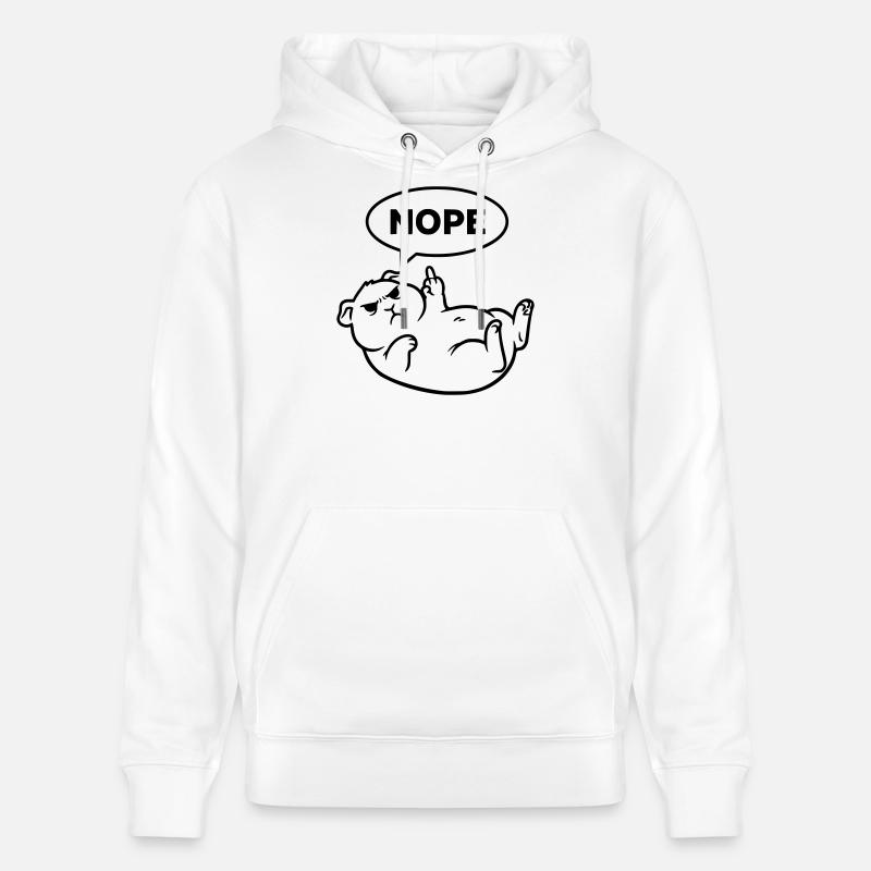 Cochon d’Inde rongeur Non noir - Sweat à capuche bio CRUISER Stanley/Stella Unisexe - blanc