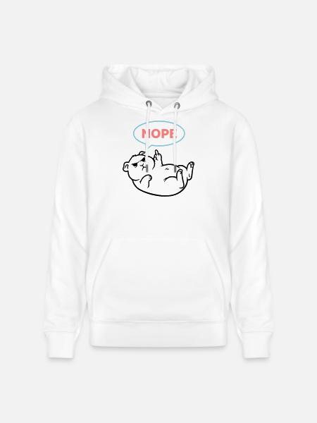 Meerschweinchen Nope Bunt Outline - Stanley/Stella Unisex Bio-Hoodie CRUISER  - Weiß
