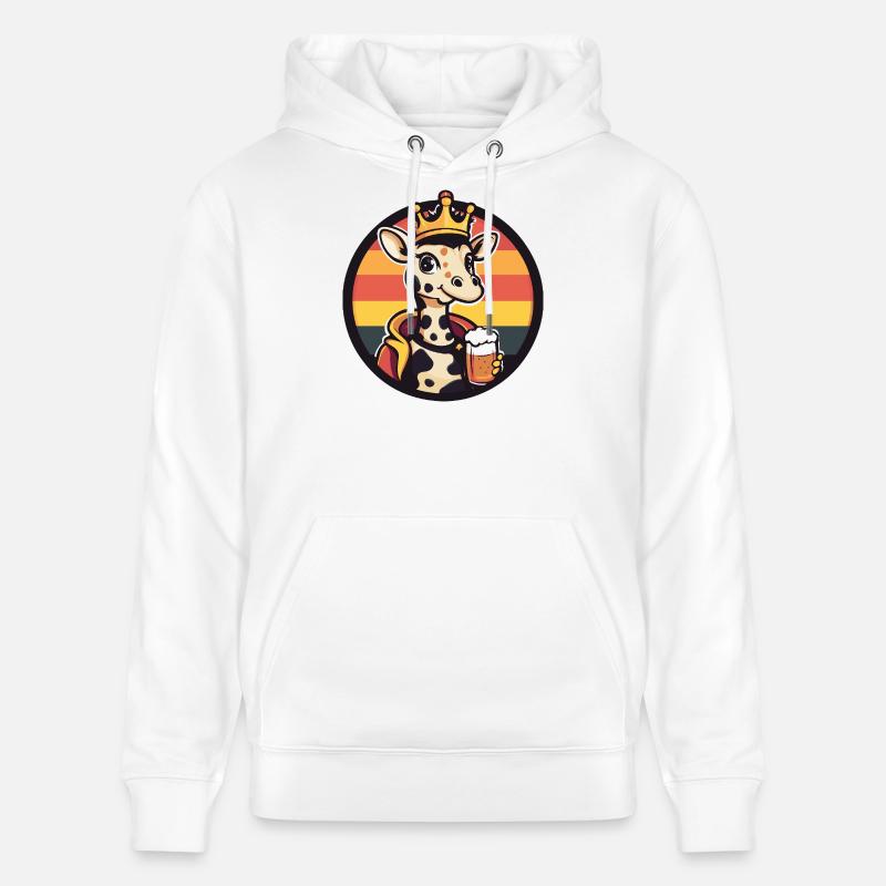 Bière girafe drôle - Sweat à capuche bio CRUISER Stanley/Stella Unisexe - blanc