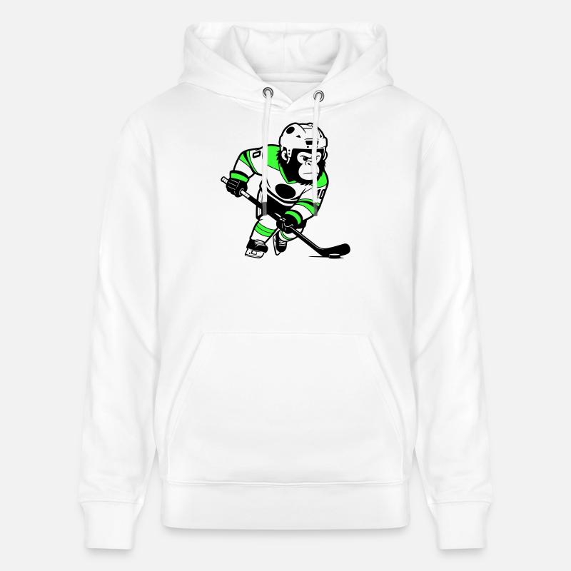 Eishockey-Gorilla - Stanley/Stella Unisex Bio-Hoodie CRUISER  - Weiß