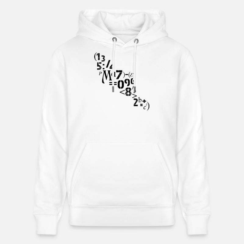 Mathématicien, enseignant Nombres, analyste de signes - Sweat à capuche bio CRUISER Stanley/Stella Unisexe - blanc