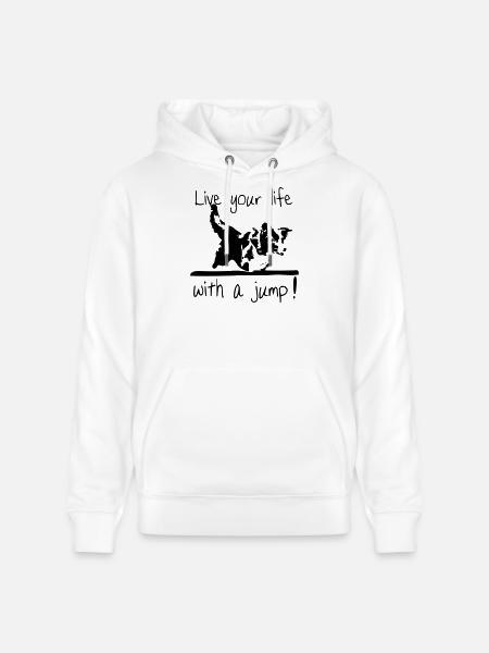 Border Collie - Agility - Stanley/Stella Unisex Bio-Hoodie CRUISER - Weiß