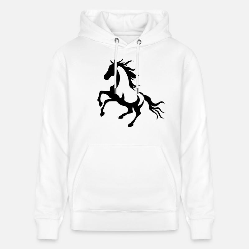 Cheval Équitation Équitation - Sweat à capuche bio CRUISER Stanley/Stella Unisexe - blanc