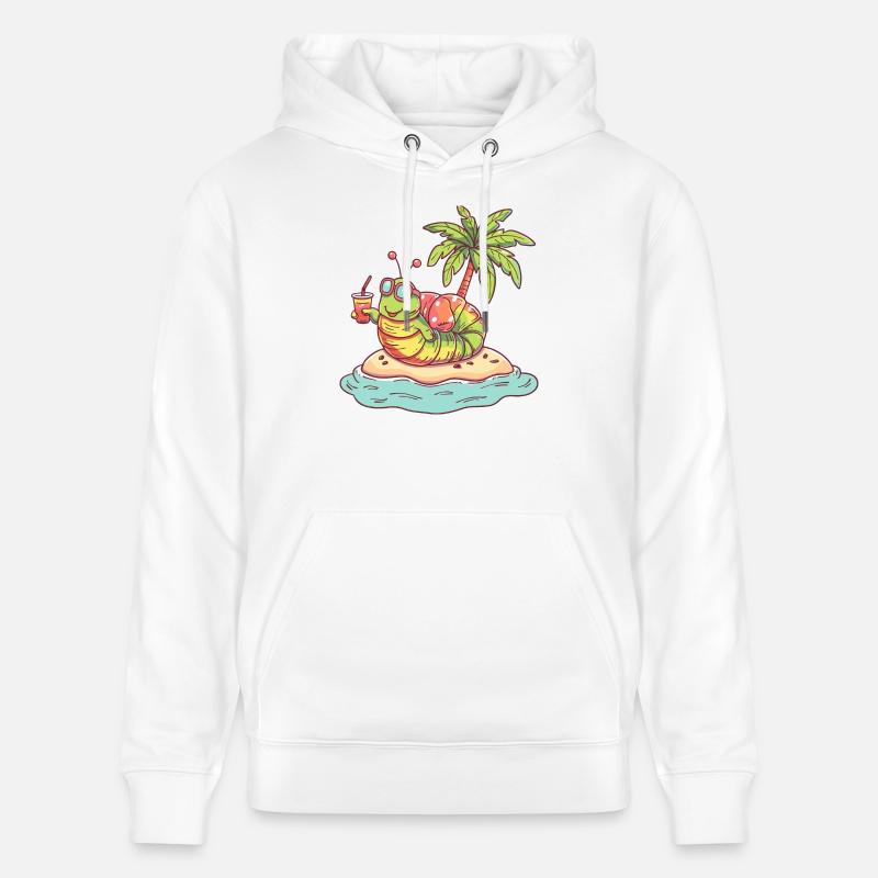 Wurm Sommer Strand Comic - Stanley/Stella Unisex Bio-Hoodie CRUISER  - Weiß