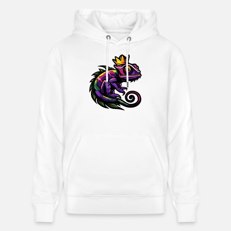 Chameleon Comic Krone - Stanley/Stella Unisex Bio-Hoodie CRUISER  - Weiß