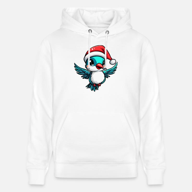Colibri Oiseau Noël Mignon - Sweat à capuche bio CRUISER Stanley/Stella Unisexe - blanc