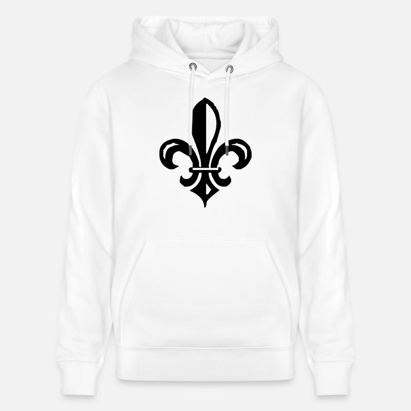 fleur de lis french lily - Sweat à capuche bio CRUISER Stanley/Stella Unisexe - blanc