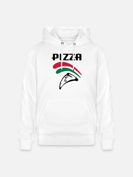 Pizza (3c) - Stanley/Stella CRUISER Unisex Organic Hoodie - white