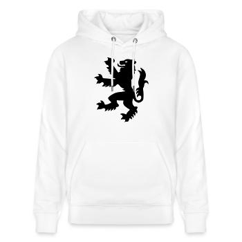scottish lion - Stanley/Stella CRUISER Unisex Organic Hoodie - white - Front - Alina (178cm) & Michal (187cm)