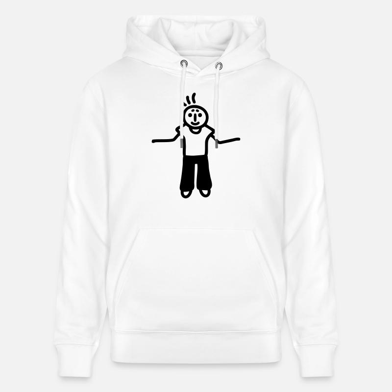 Strichmännchen egal - Stanley/Stella Unisex Bio-Hoodie CRUISER  - Weiß