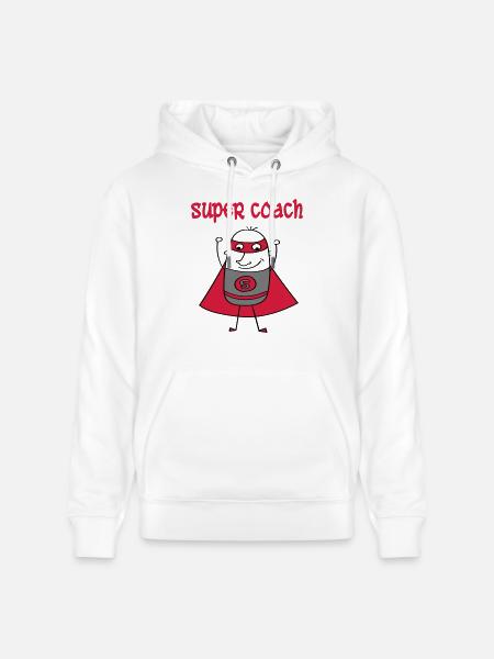 Super coach - Stanley/Stella Unisex Bio-Hoodie CRUISER - Weiß