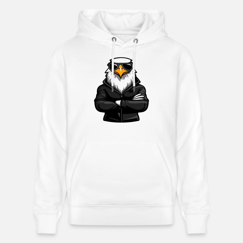Bande dessinée Adler Eagle - Sweat à capuche bio CRUISER Stanley/Stella Unisexe - blanc