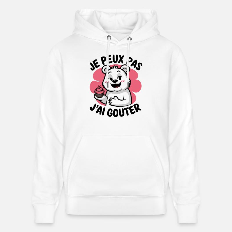 je peux pas j'ai gouter - Sweat à capuche bio CRUISER Stanley/Stella Unisexe - blanc