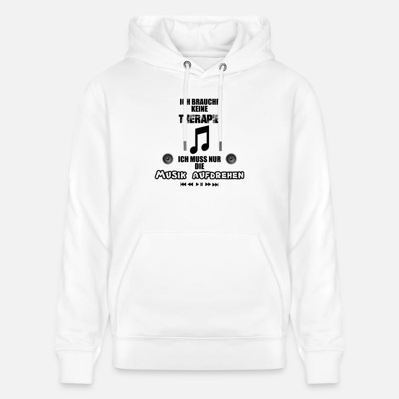 MUSIK SPRUCH - Stanley/Stella Unisex Bio-Hoodie CRUISER  - Weiß