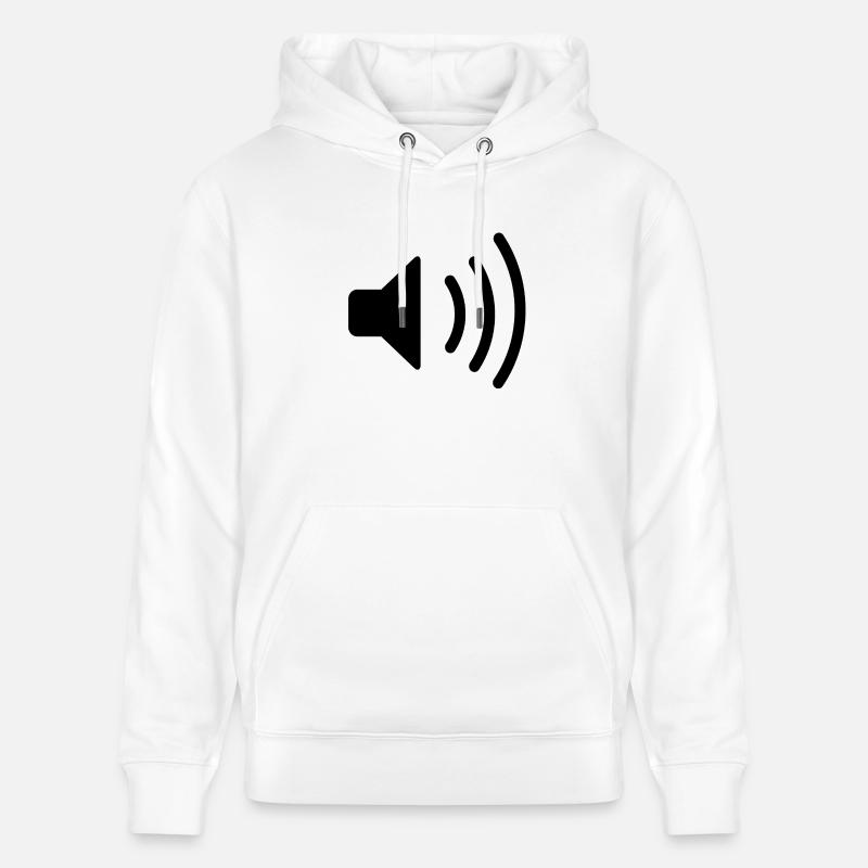 Icône de haut-parleur - Sweat à capuche bio CRUISER Stanley/Stella Unisexe - blanc