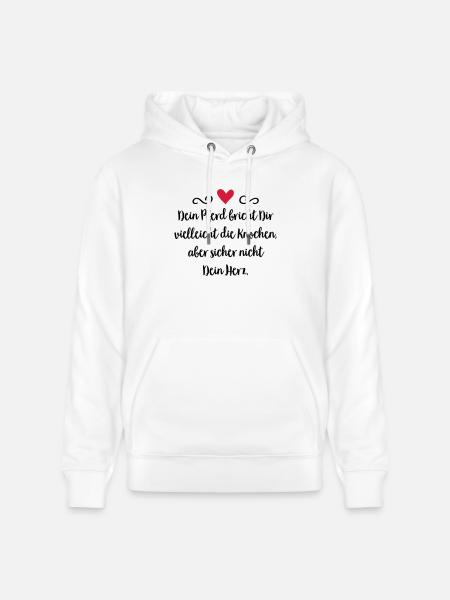 Pferd - Stanley/Stella Unisex Bio-Hoodie CRUISER - Weiß