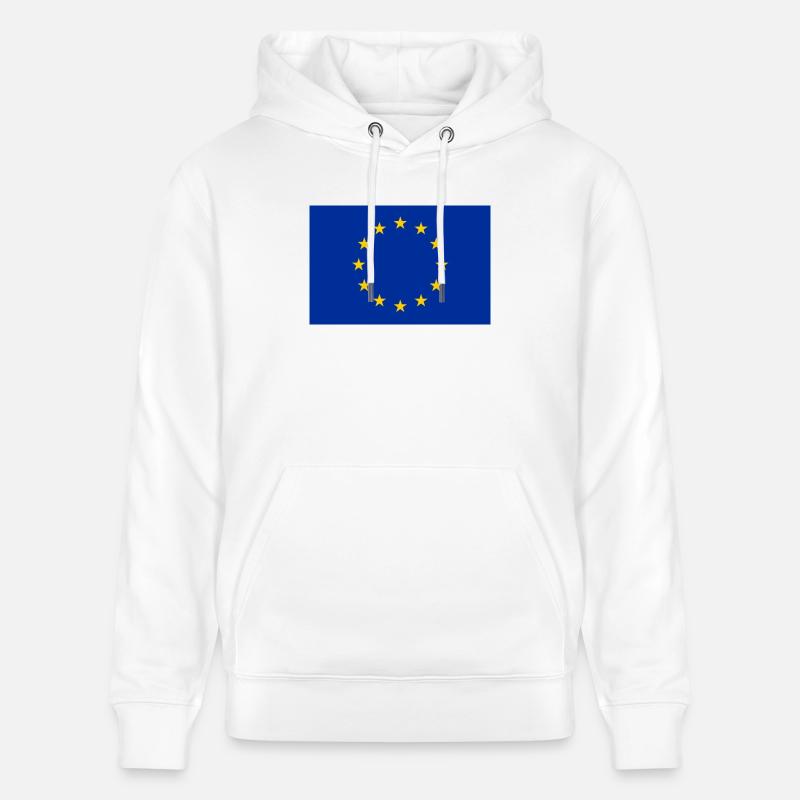 Drapeau de l’UE - Sweat à capuche bio CRUISER Stanley/Stella Unisexe - blanc