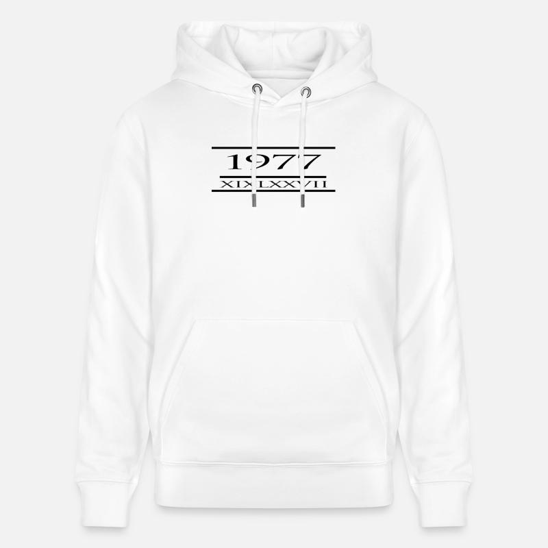 Né en 1977 - Sweat à capuche bio CRUISER Stanley/Stella Unisexe - blanc
