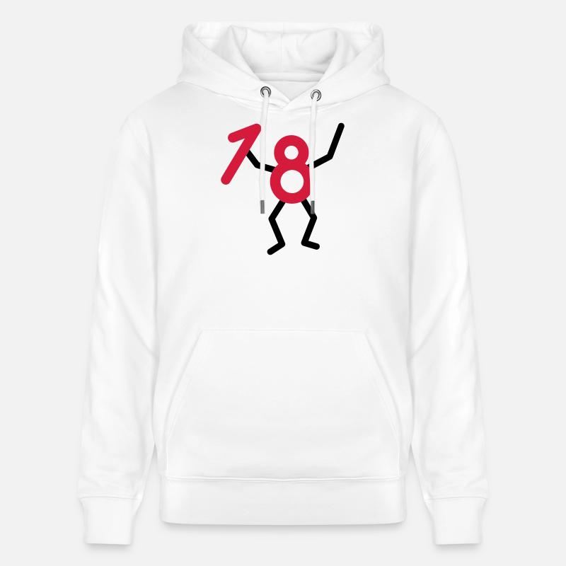 Endlich18 ! - Stanley/Stella Unisex Bio-Hoodie CRUISER  - Weiß