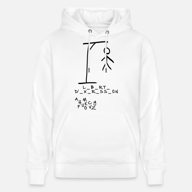 Pendu - Liberté d'expression - Sweat à capuche bio CRUISER Stanley/Stella Unisexe - blanc