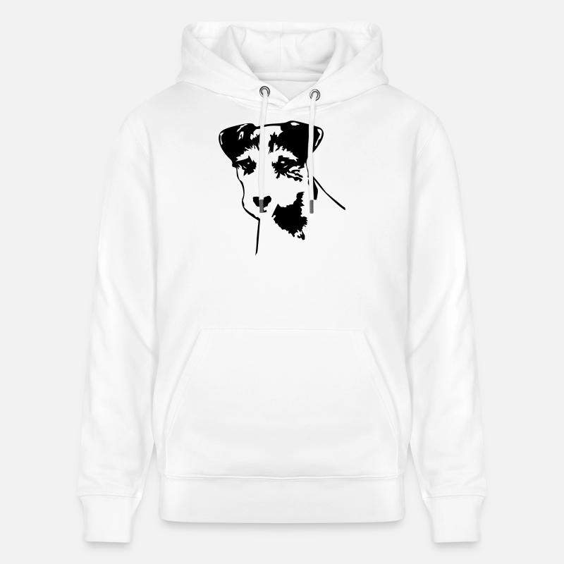 Parson Russell Terrier Kopf - Stanley/Stella Unisex Bio-Hoodie CRUISER  - Weiß