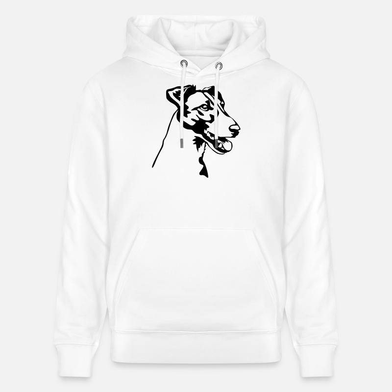 Tête de Fox Terrier - Sweat à capuche bio CRUISER Stanley/Stella Unisexe - blanc