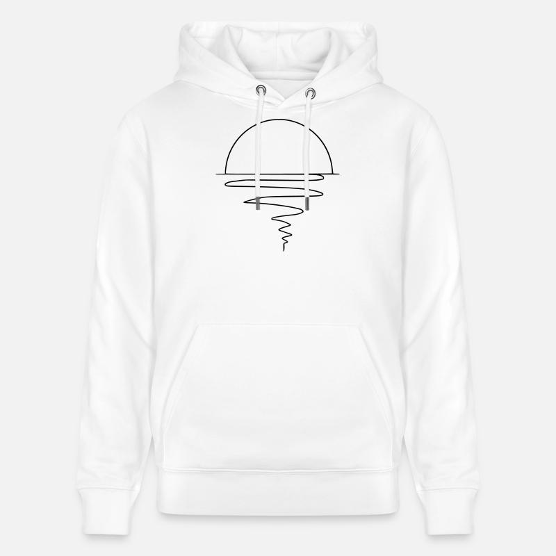 Coucher de soleil - Sweat à capuche bio CRUISER Stanley/Stella Unisexe - blanc