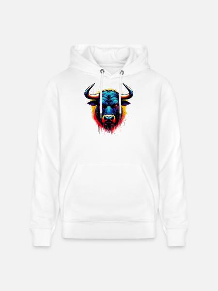 Bull - Stanley/Stella CRUISER Unisex Organic Hoodie - white