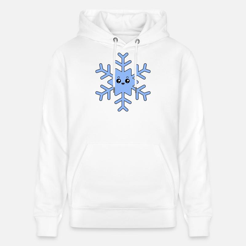 Flocon de neige kawaii mignon - Sweat à capuche bio CRUISER Stanley/Stella Unisexe - blanc