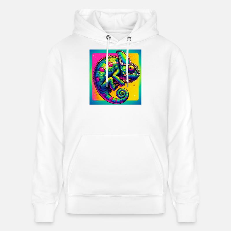caméléon - Sweat à capuche bio CRUISER Stanley/Stella Unisexe - blanc
