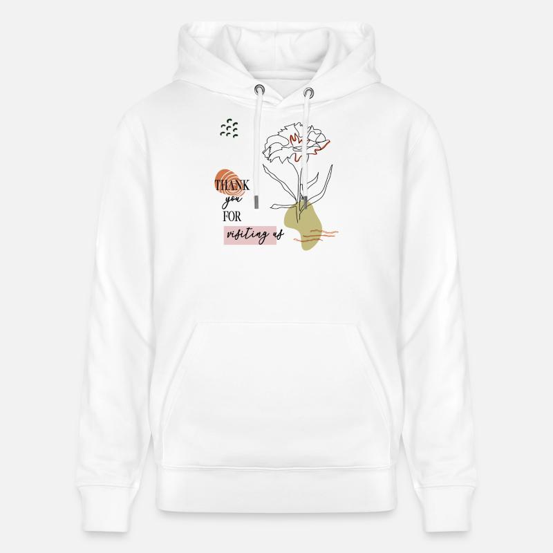 Merci à mes salutations - Sweat à capuche bio CRUISER Stanley/Stella Unisexe - blanc