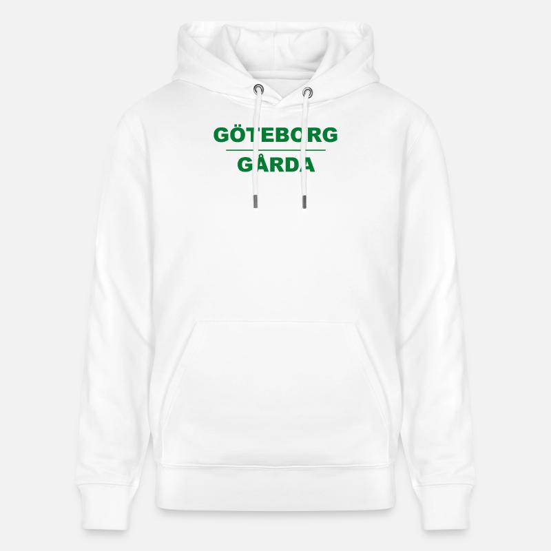 Göteborg Gårda – Design vert-noir - Sweat à capuche bio CRUISER Stanley/Stella Unisexe - blanc