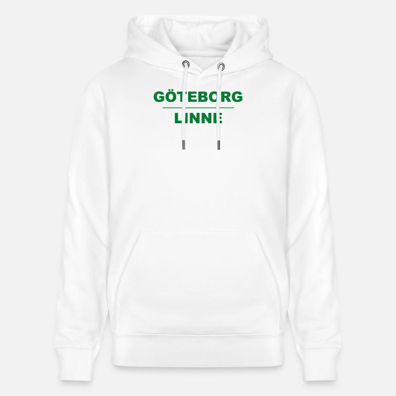 Göteborg Linen – Design vert-noir - Sweat à capuche bio CRUISER Stanley/Stella Unisexe - blanc