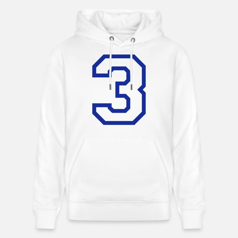 LE NUMÉRO 3-3 - Sweat à capuche bio CRUISER Stanley/Stella Unisexe - blanc
