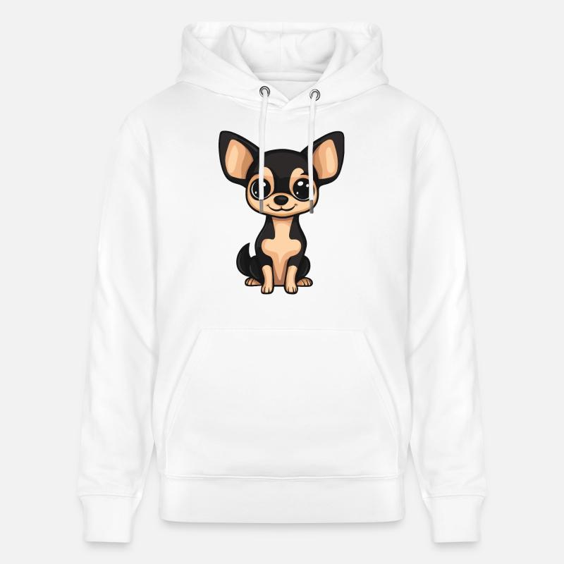 Chihuahua chien bande dessinée bébé - Sweat à capuche bio CRUISER Stanley/Stella Unisexe - blanc