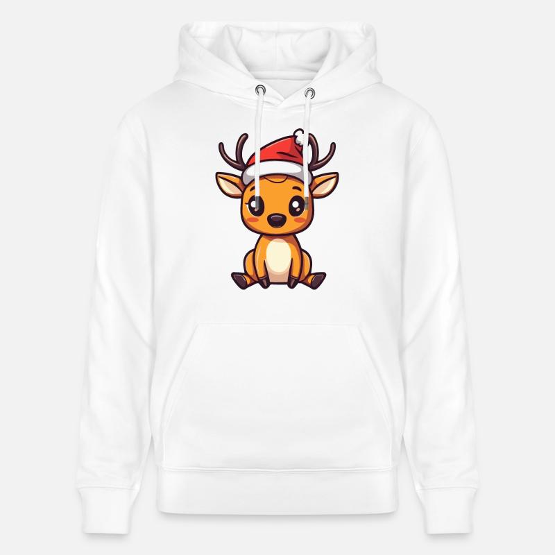 Cerf Noël Noël - Sweat à capuche bio CRUISER Stanley/Stella Unisexe - blanc