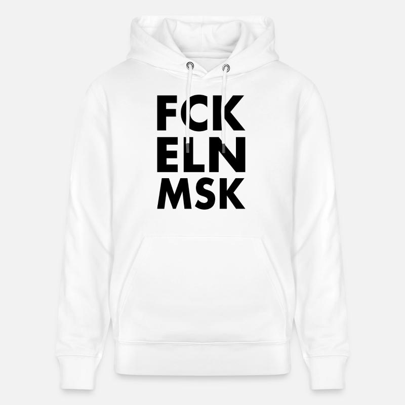 Fck eln msk - Sweat à capuche bio CRUISER Stanley/Stella Unisexe - blanc