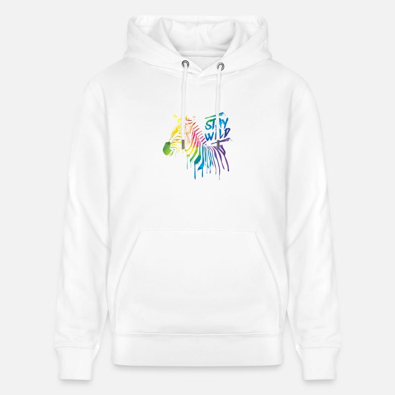 Zebra Boom! - Sweat à capuche bio CRUISER Stanley/Stella Unisexe - blanc