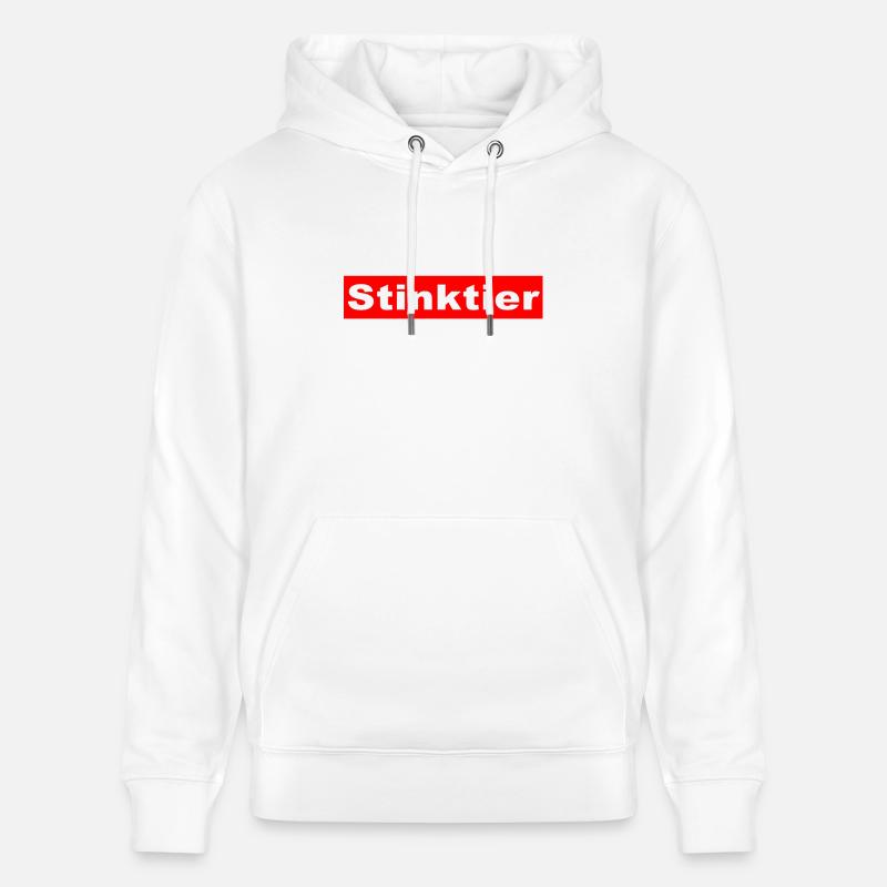 STINKTIER - Stanley/Stella Unisex Bio-Hoodie CRUISER  - Weiß