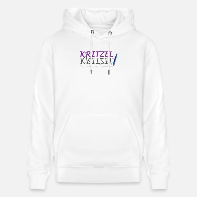 KRITZEL KRITZEL - Dessinateur - Rédaction - Sweat à capuche bio CRUISER Stanley/Stella Unisexe - blanc