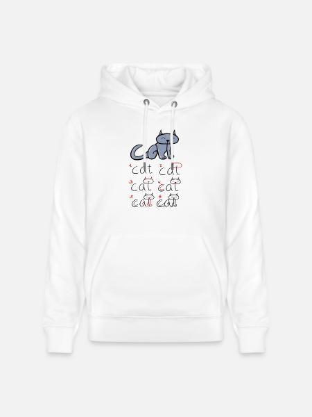 How to Draw a Cat - Kids Baby Painting - Stanley/Stella CRUISER Unisex Organic Hoodie - white