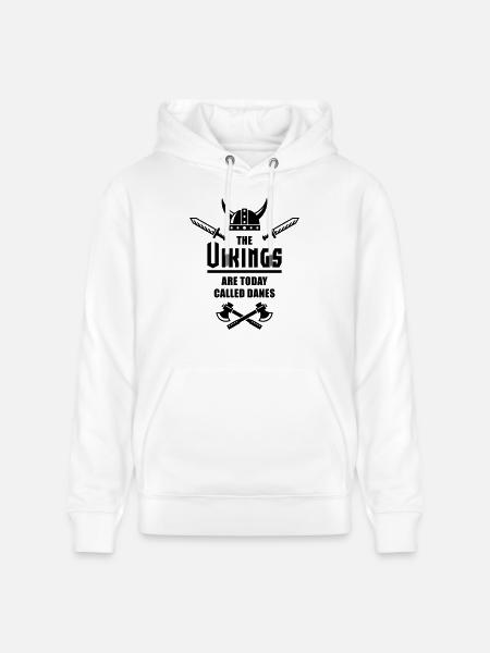 The Vikings Are Today Called Danes - Stanley/Stella CRUISER økologisk unisex-hoodie - hvid