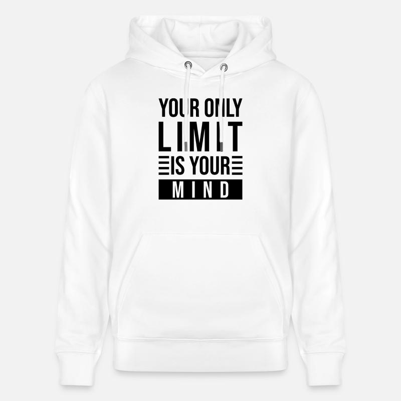 Mindset Sentence Limit Penser - Sweat à capuche bio CRUISER Stanley/Stella Unisexe - blanc