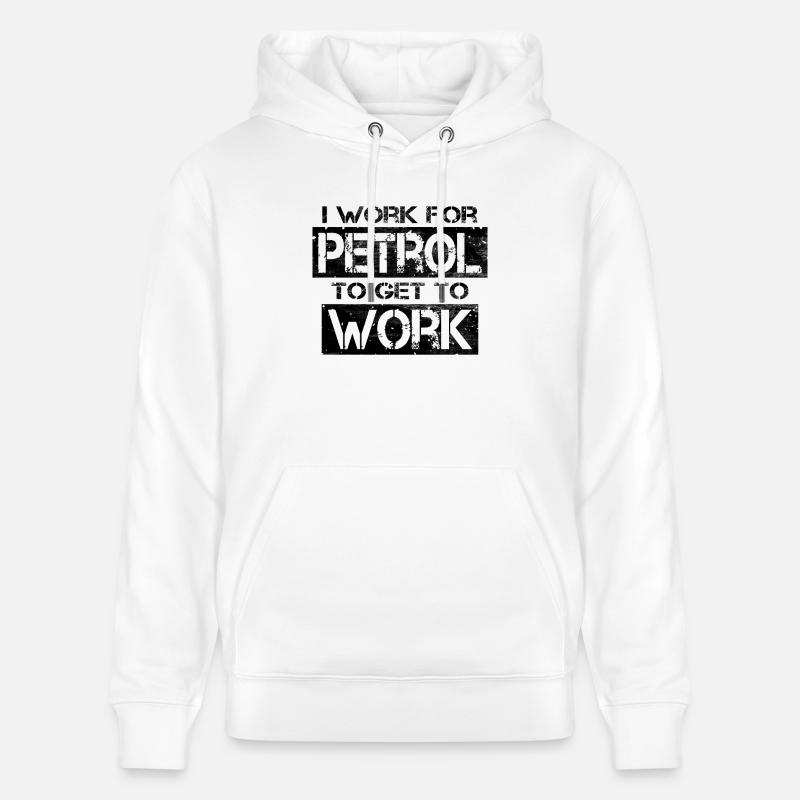 Prix de l’essence - Sweat à capuche bio CRUISER Stanley/Stella Unisexe - blanc