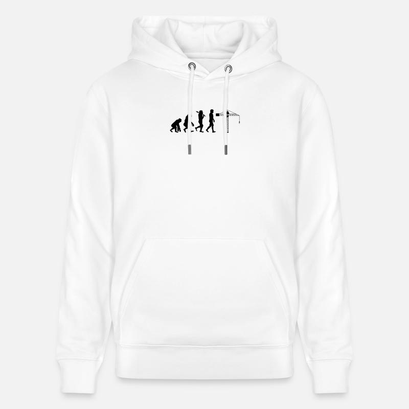 Crane operator Evolution - Stanley/Stella CRUISER Unisex Organic Hoodie - white