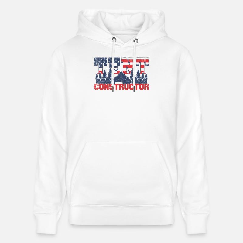 Constructeur de tentes - Sweat à capuche bio CRUISER Stanley/Stella Unisexe - blanc
